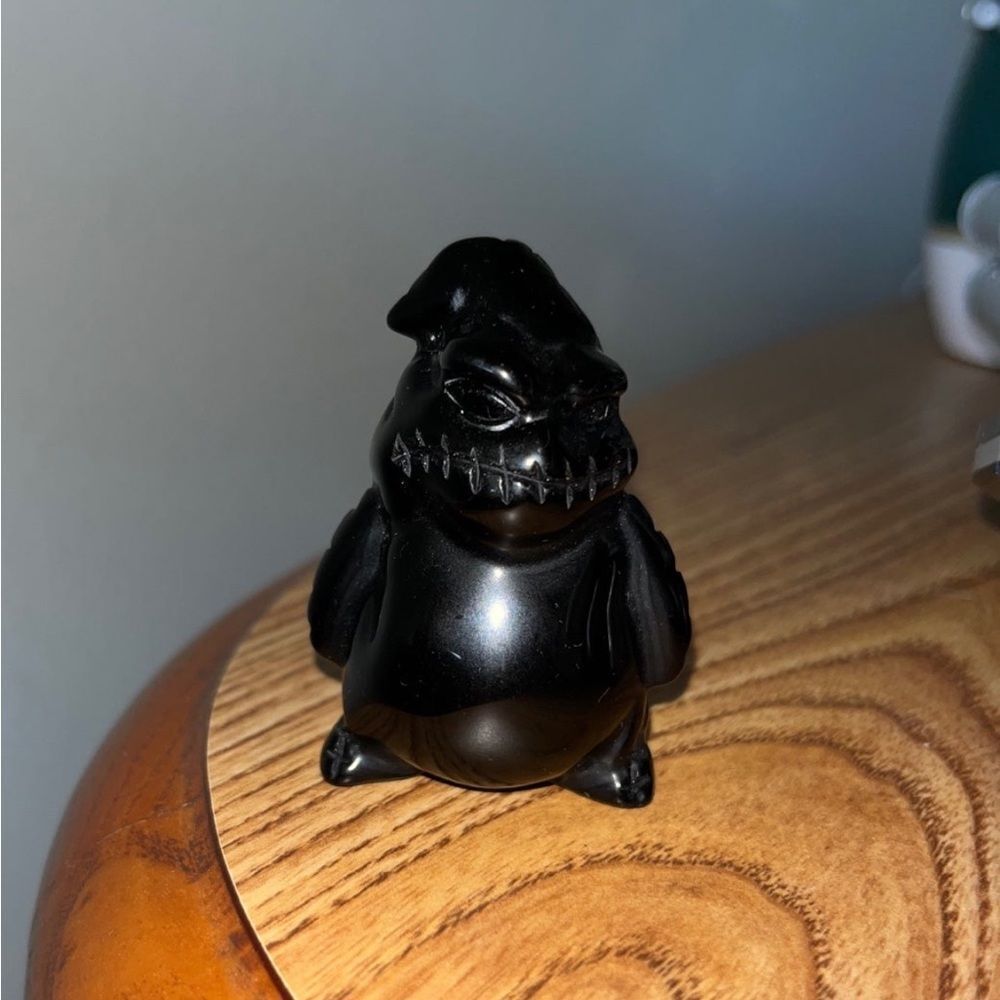 - Oogie boogie black obsidian crystal figurine